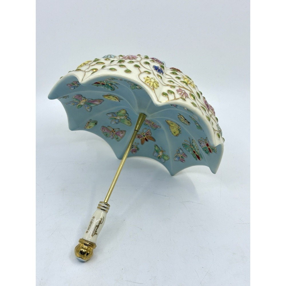Lenox‎ Porcelain 24kg Trim Umbrella April Showers Butterflies Flowers Parvaneh - Picture 11 of 11